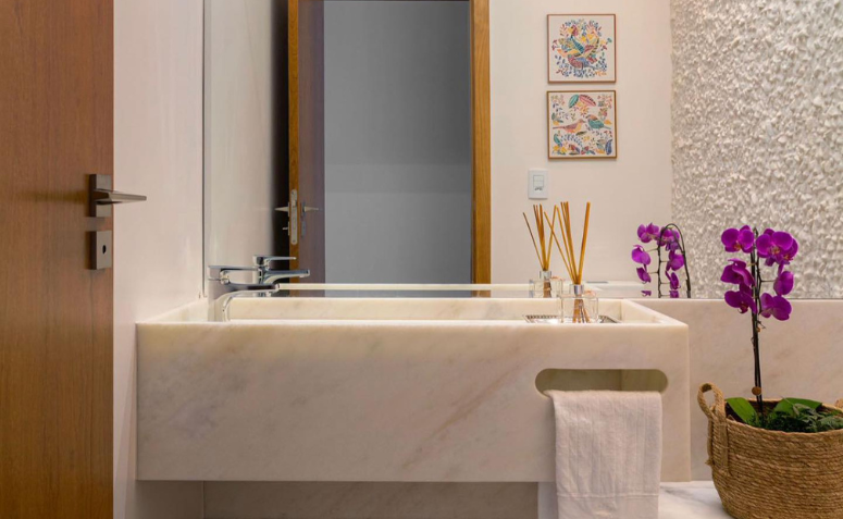 4. Can you use marble on a bathroom sink?